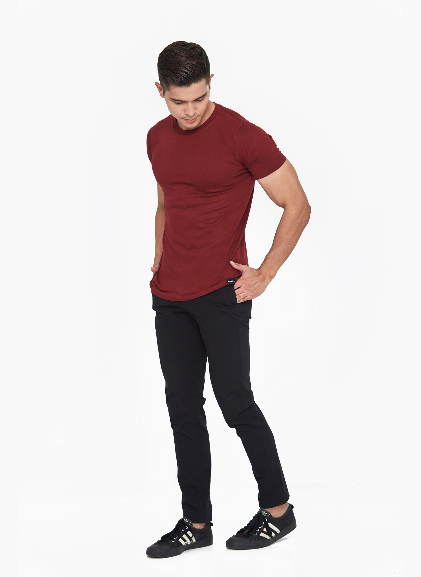 UltraComfort Bamboo T-Shirt - Ruby Red | Snurck Outfit
